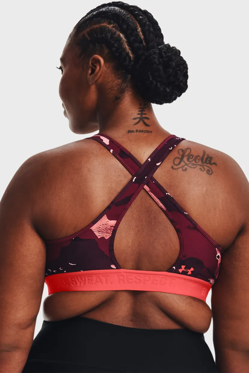 Женский бордовый топ UA Prjct Rock Printed Bra 4