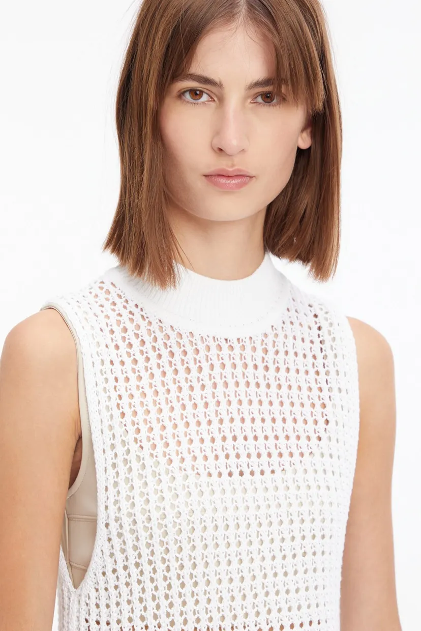 Топ OPENWORK HIGH-NECK TANK SWEATER 3