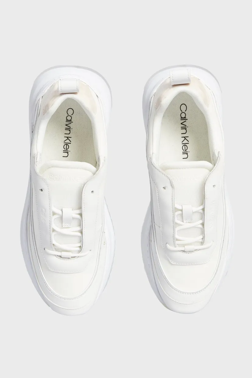 Женские белые кроссовки CHUNKY INTERNAL WEDGE LACE UP 4