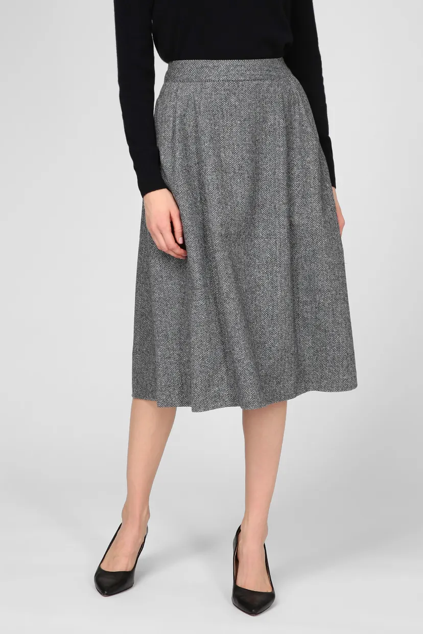 Женская серая юбка CASHMERE WOOL BLEND 6