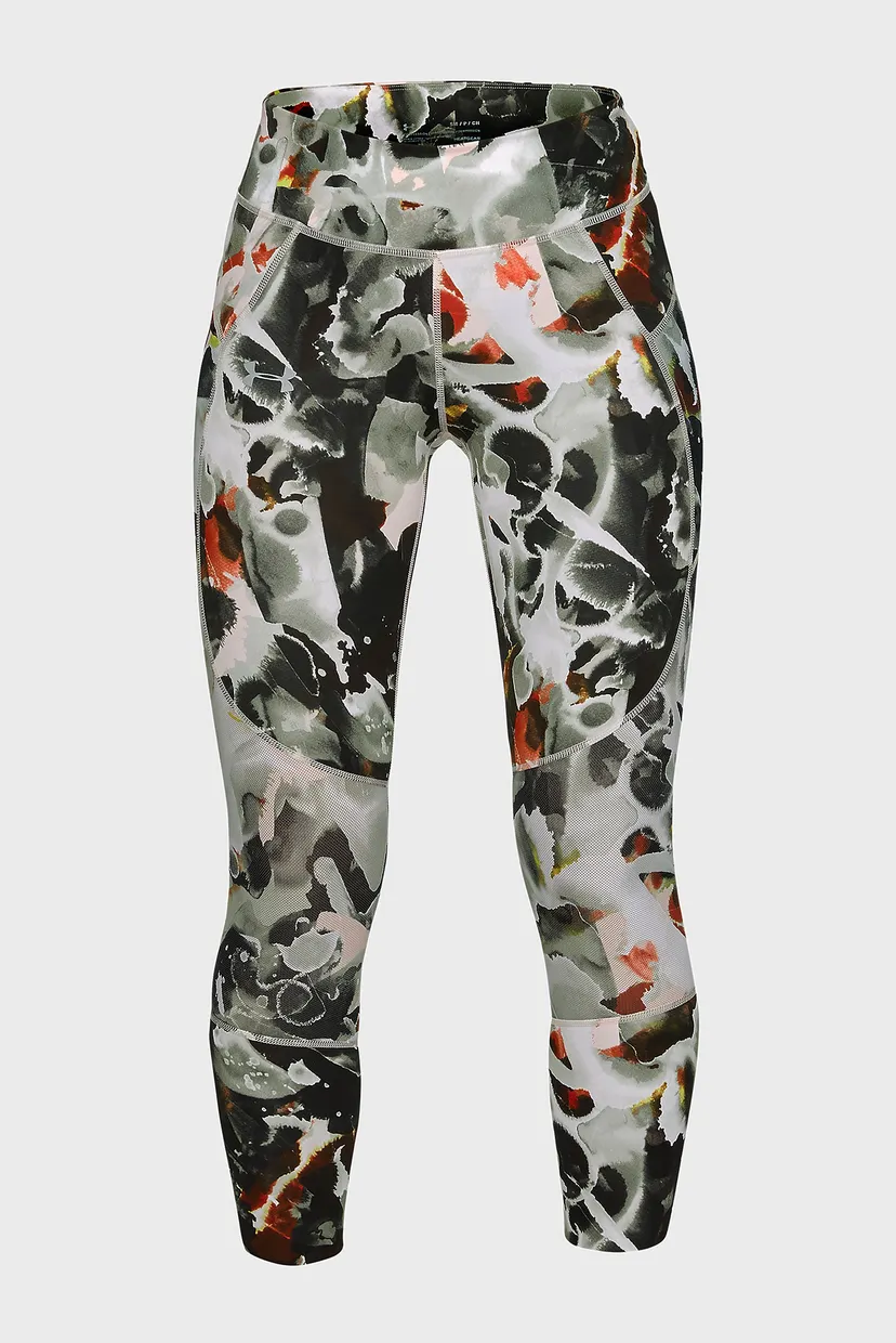 Женские тайтсы UA SpeedPocket Printed Run Crop 9