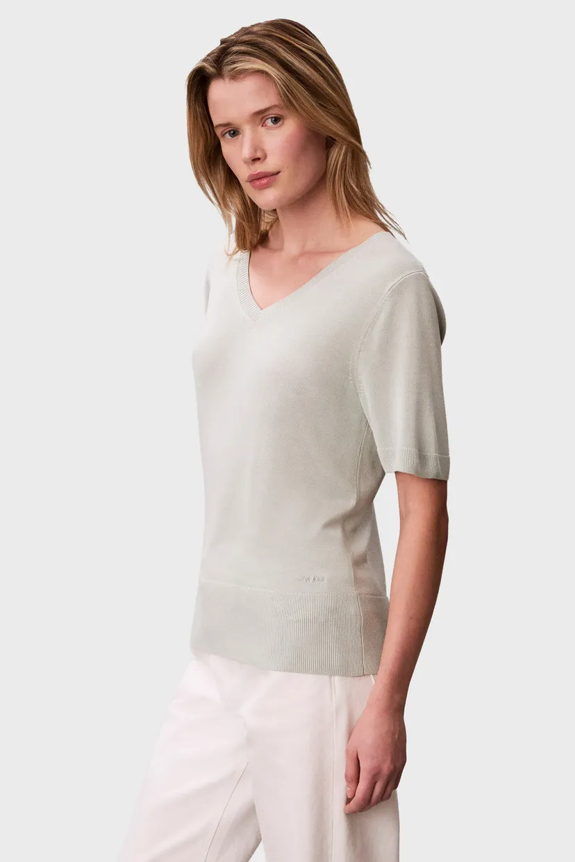 Топ FINE GAUGE VISCOSE VNECK TEE 3