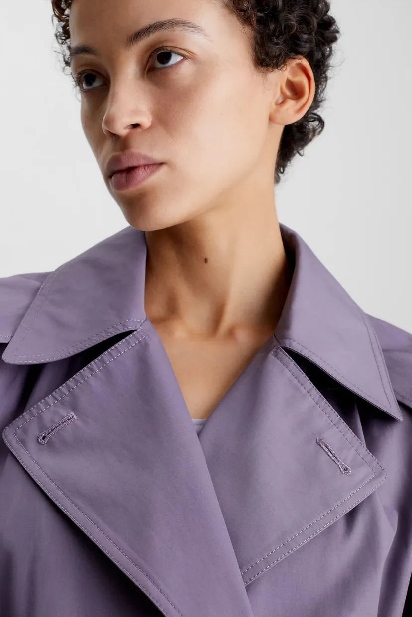 Женский фиолетовый тренч CUT OUT SHOULDER 8