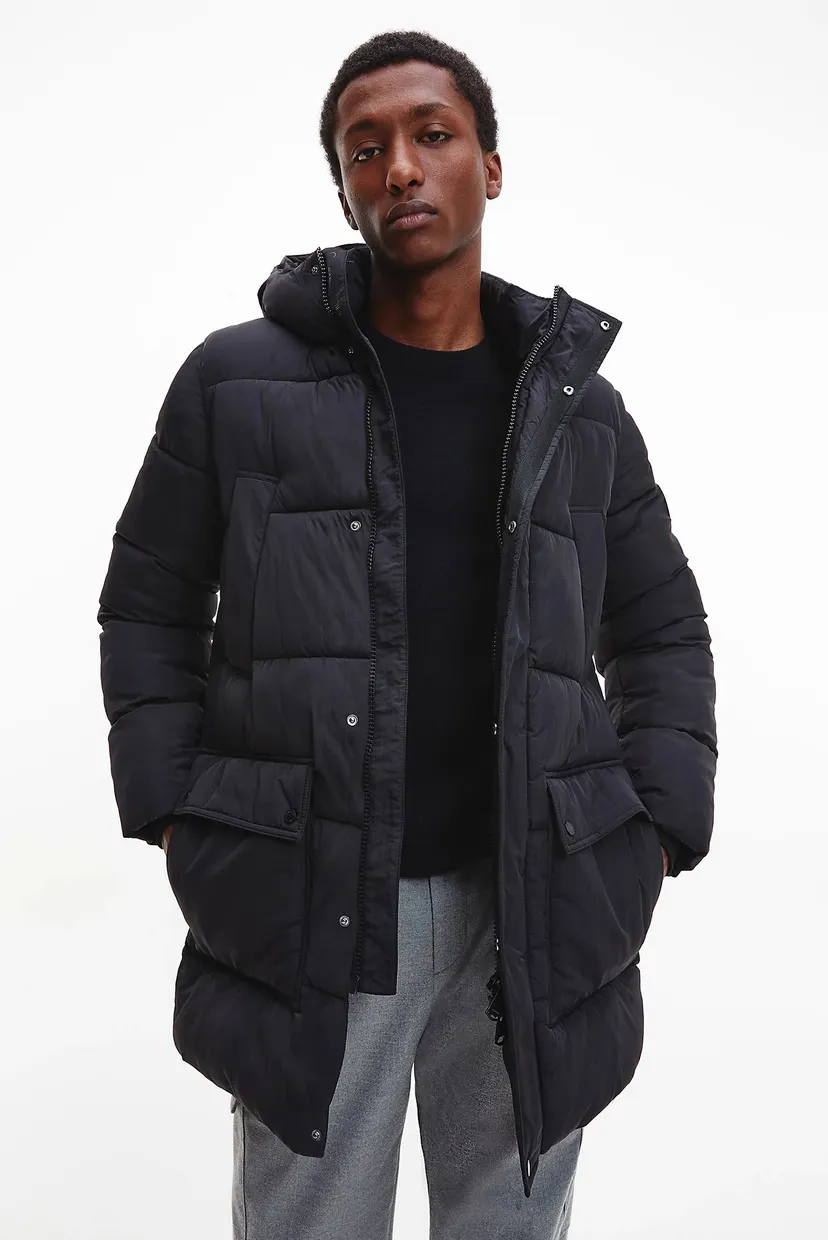 Мужская черная куртка CRINKLE NYLON LONGLENGTH PUFFER 6