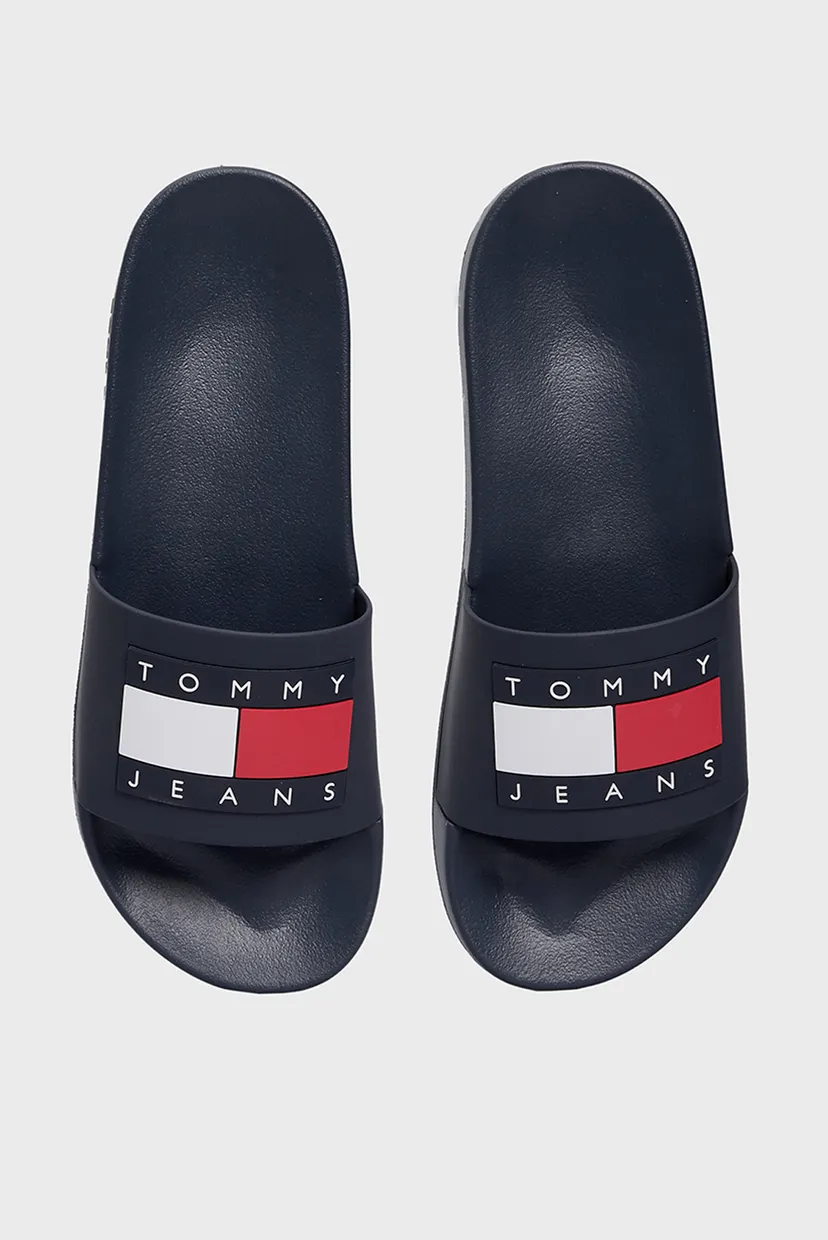 Мужские темно-синие слайдеры TOMMY JEANS POOL SLIDE ESS 4