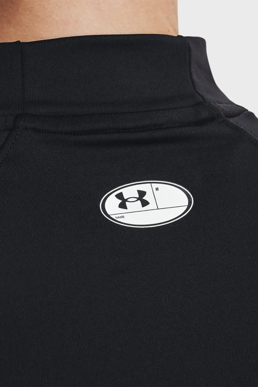Женский черный лонгслив UA CG Authentics Mockneck-BLK 4