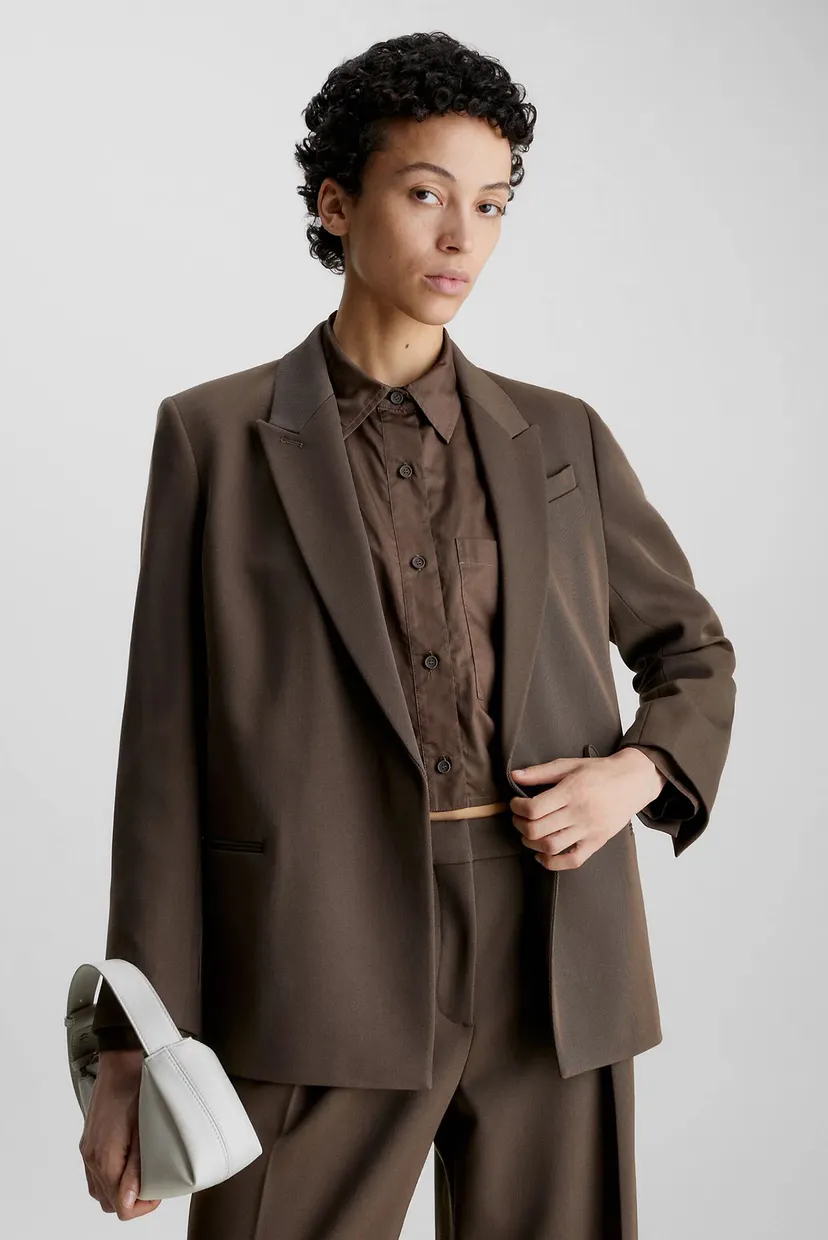 Женский коричневый жакет WOOL TWILL 3