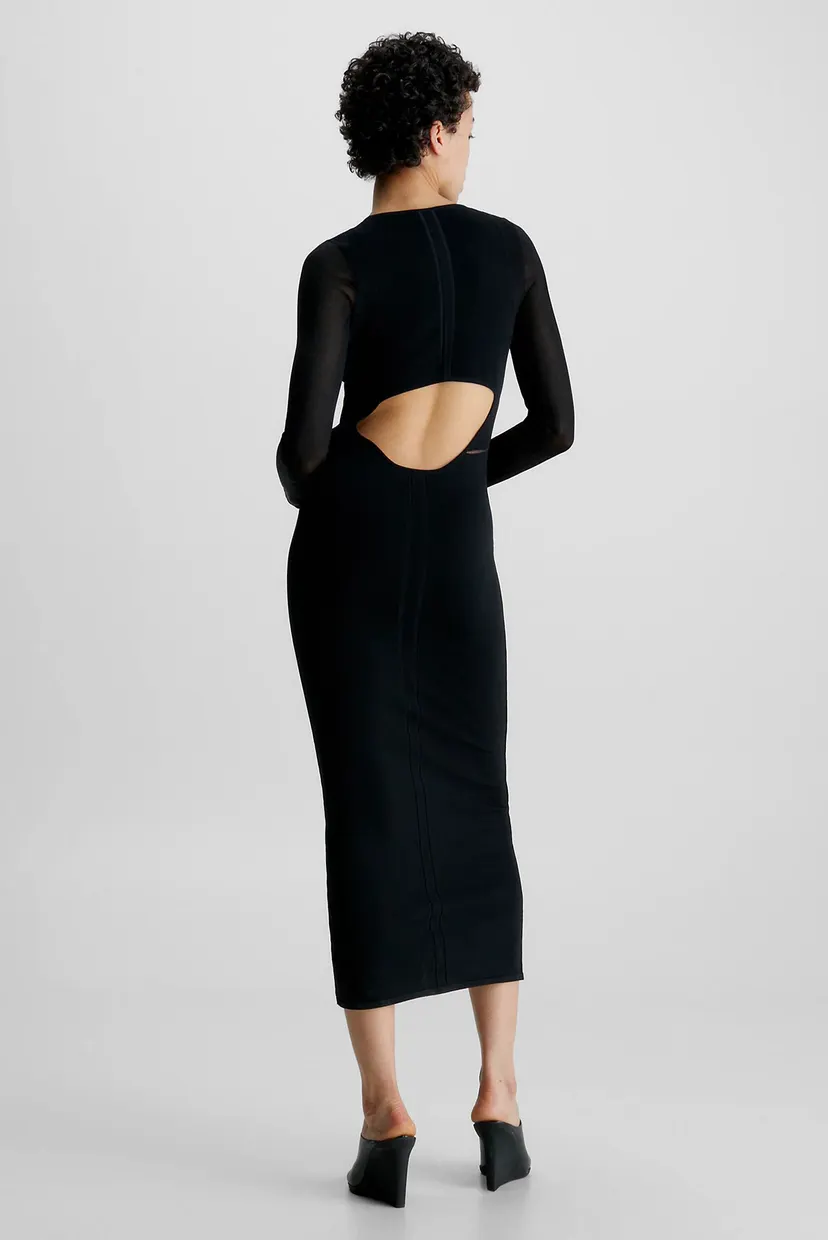 Көйлек SHEER DETAIL KNITTED DRESS 3