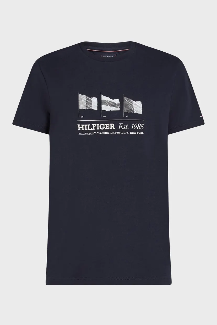 Мужская темно-синяя футболка HILFIGER FLAGS TEE 5