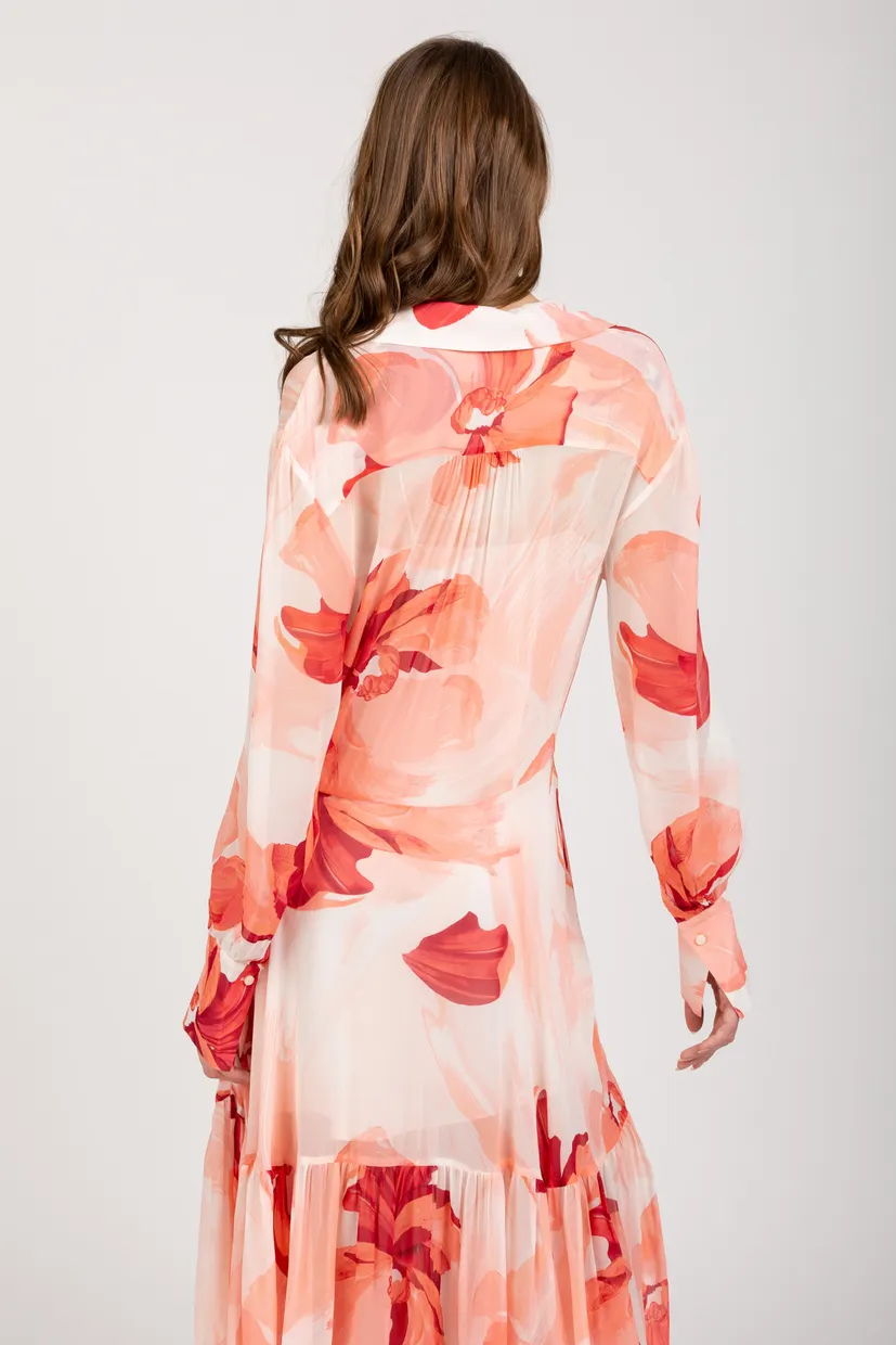 Платье THL FLORAL MIDI SILK SHIRT DRESS 3