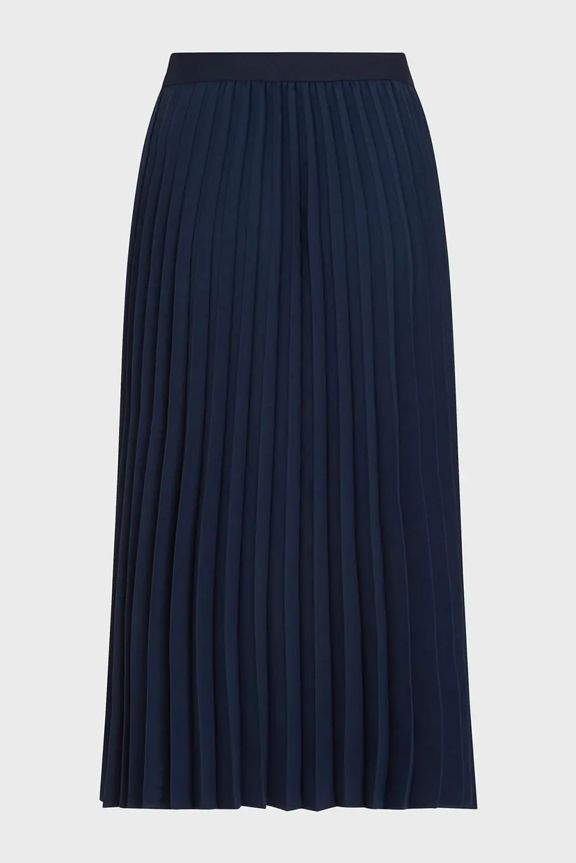 Женская темно-синяя плиссированная юбка FLUID PLEATED PULL ON MIDI SKIRT 6