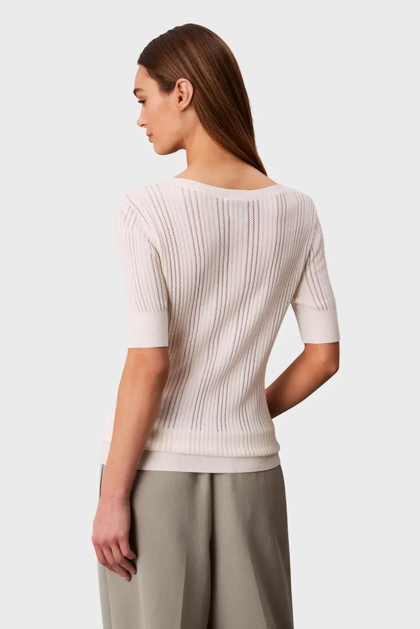 Свитер с короткими рукавами FINE GAUGE VISCOSE POINTELLE SS 4