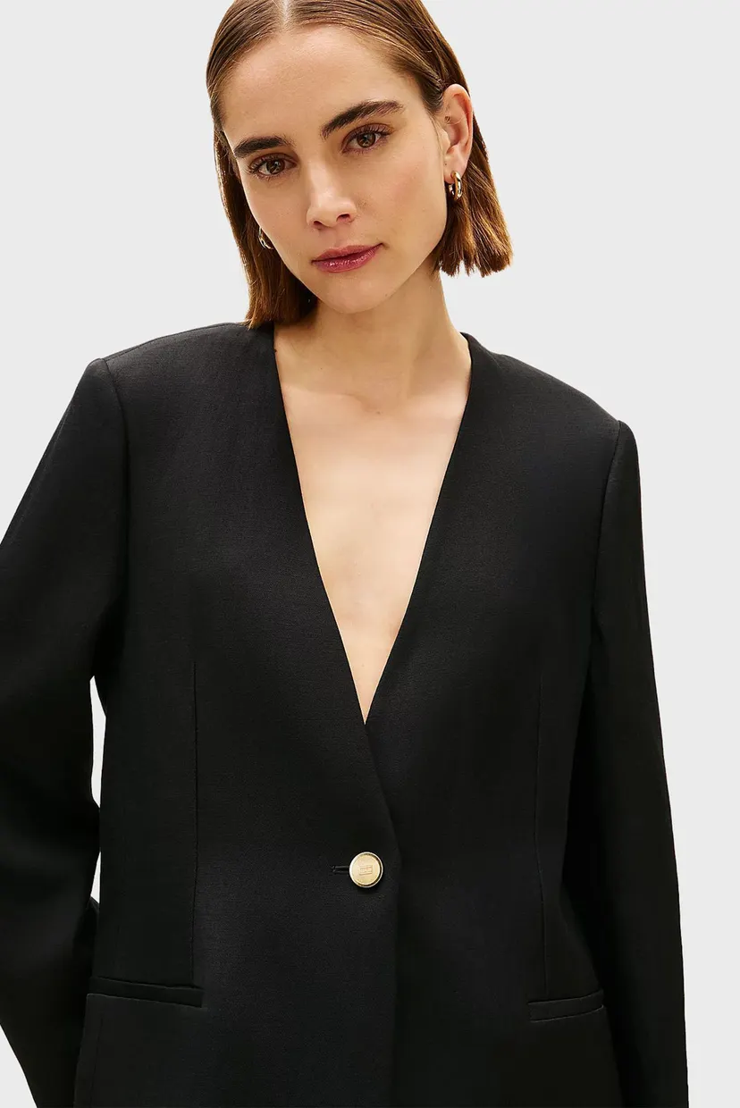 Пиджак LINEN VIS COLLARLESS BLAZER 4