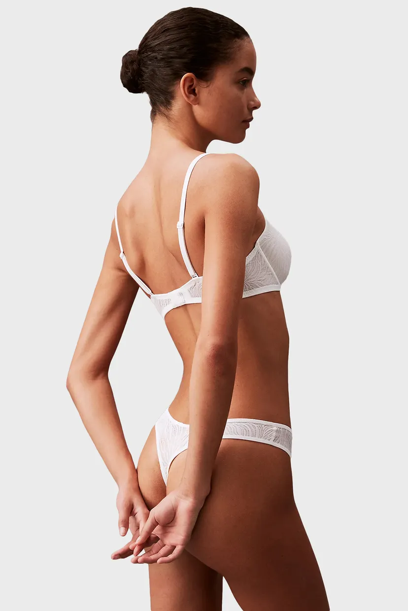 Женские белые трусики THONG 4