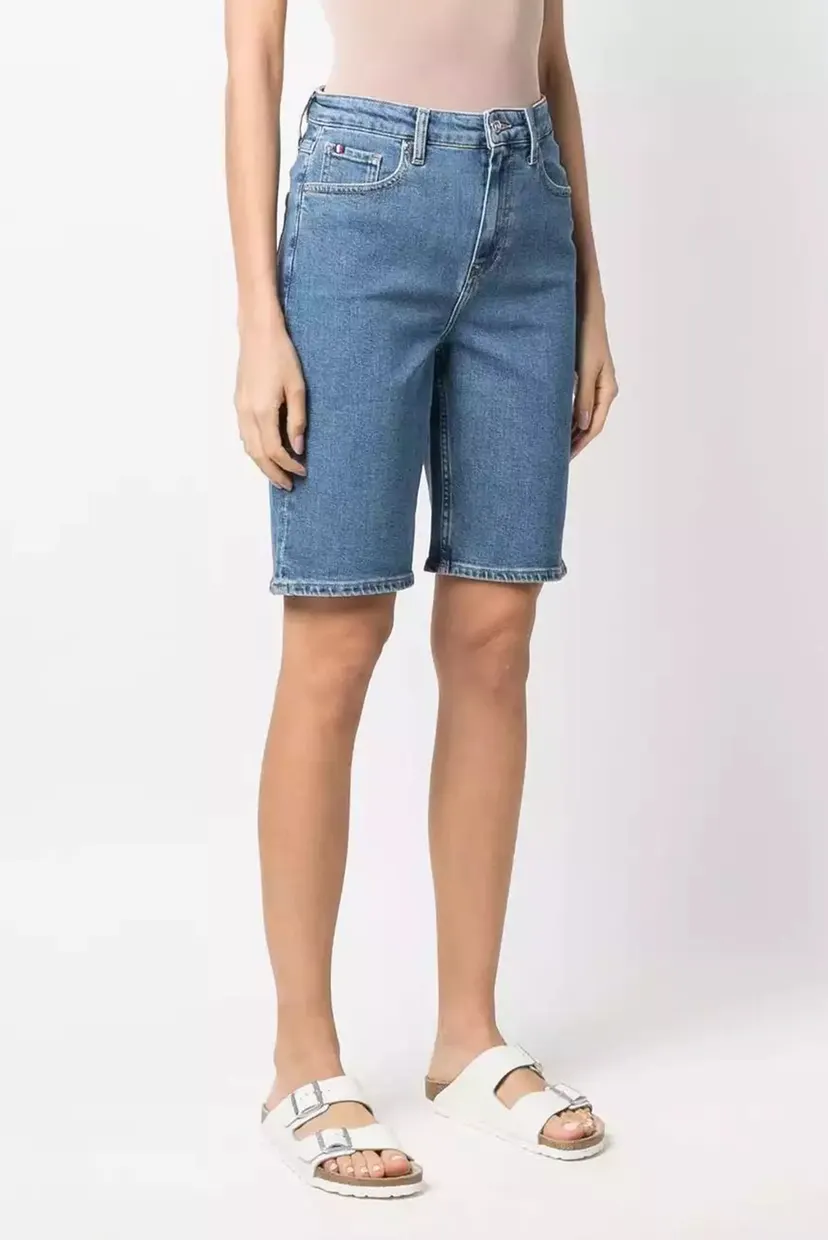 Женские синие джинсовые шорты DNM CLASSIC STRAIGHT SHORT AURA 6