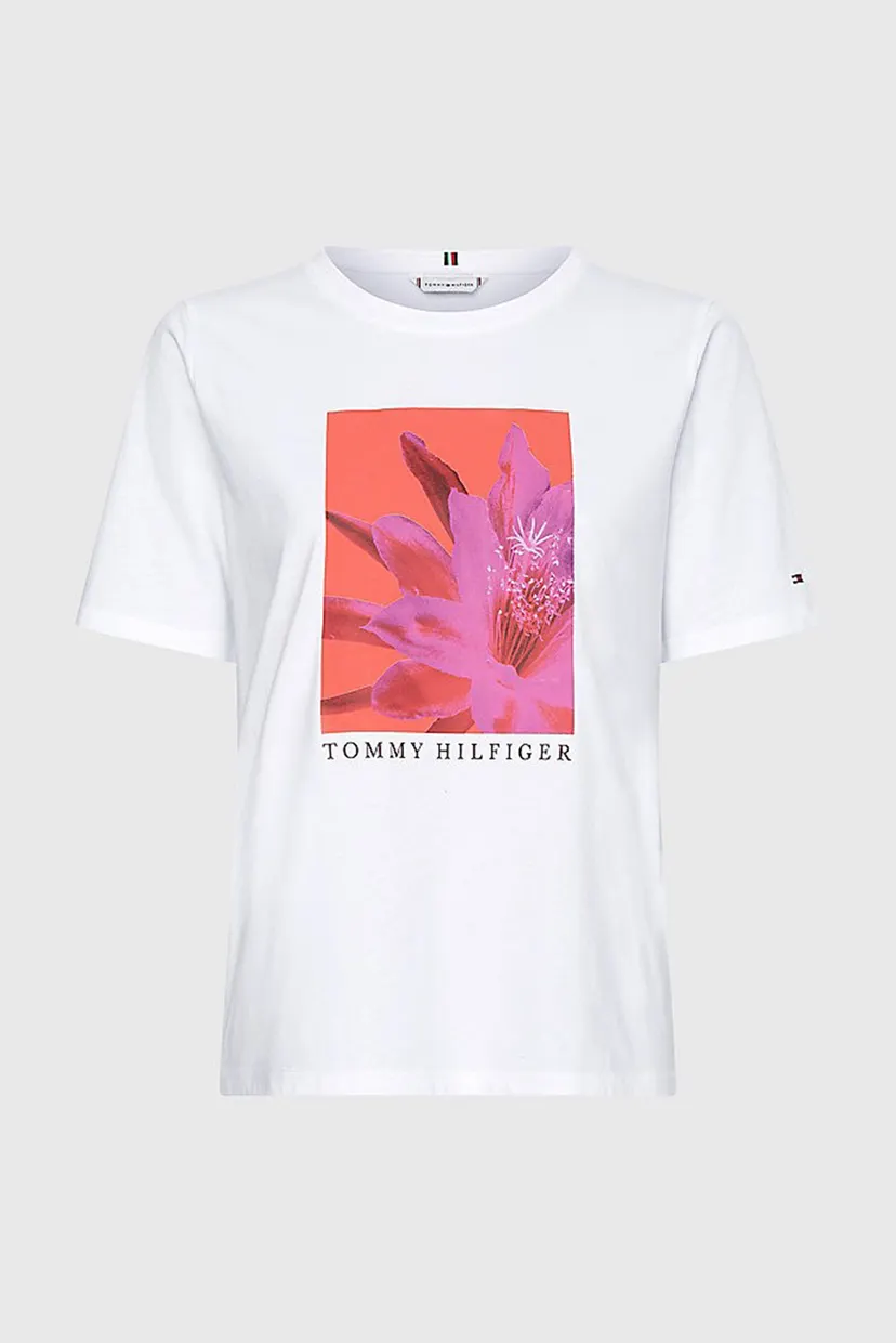 Женская белая футболка REGULAR FLORAL 10