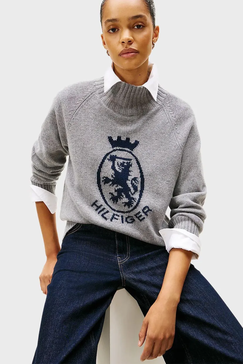 Свитер WOOL BLEND GRAPHIC MOCK-NK SWT 4