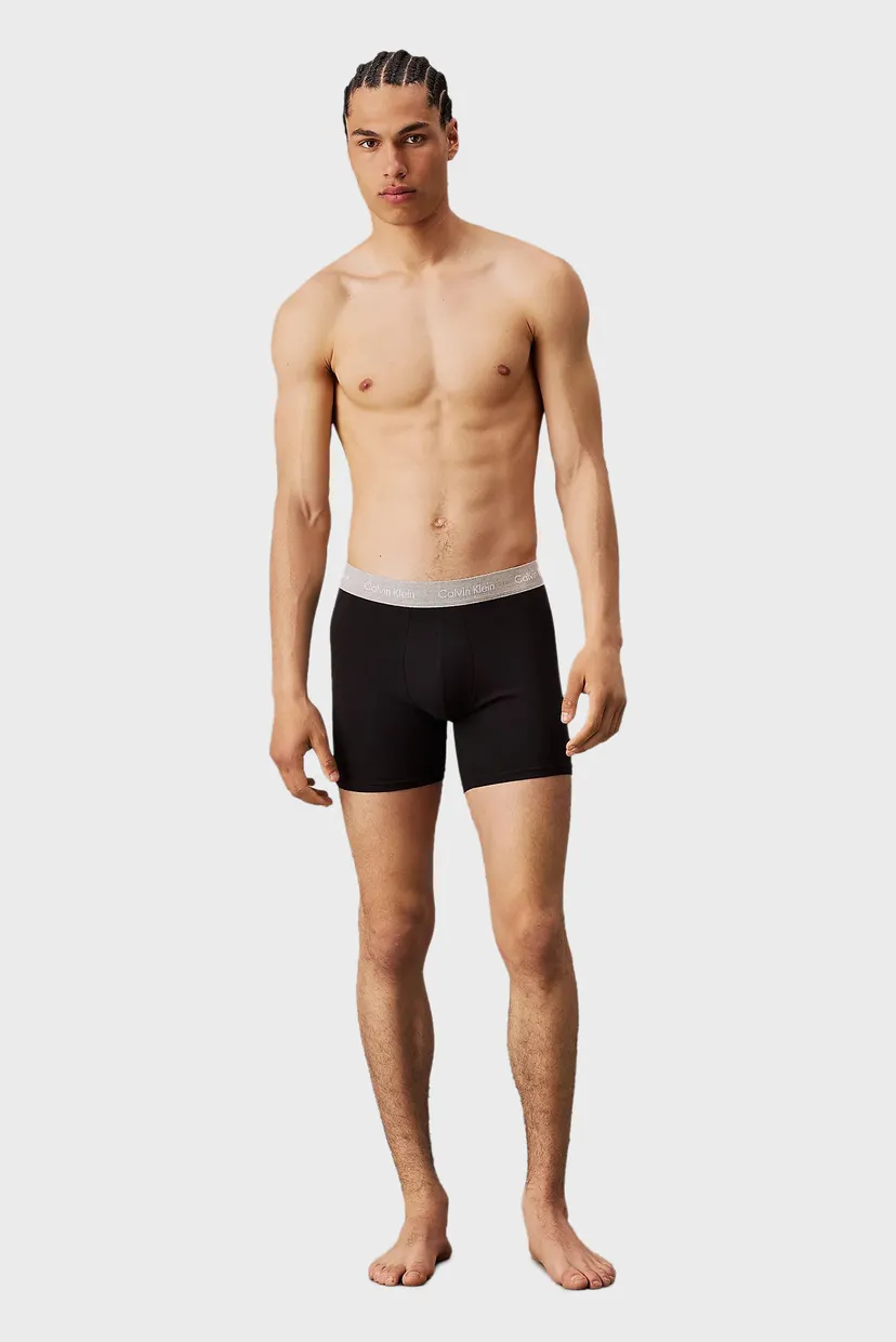 Мужские черные боксеры (3 шт) BOXER BRIEF 3