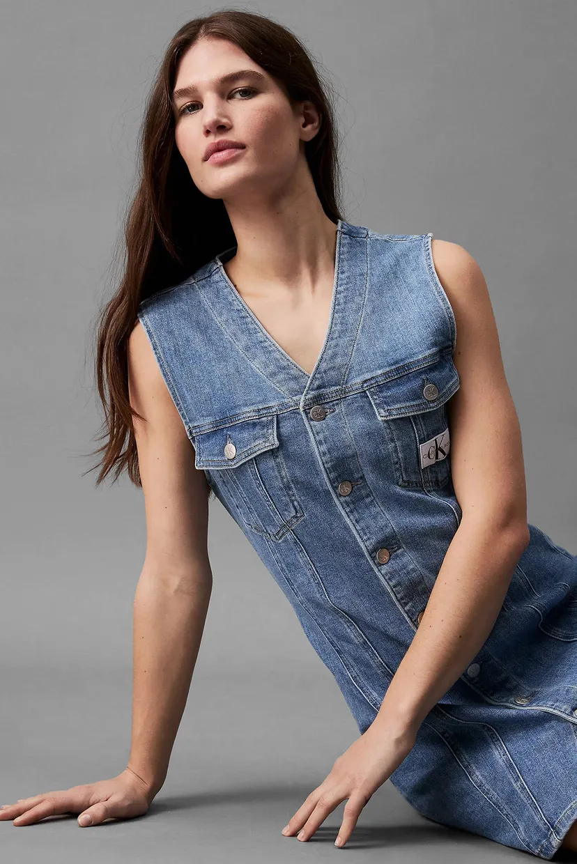 Платье SLEEVELESS DENIM DRESS 3