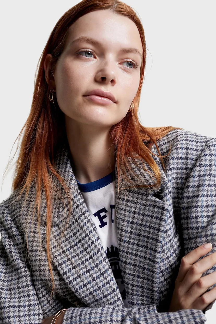 Пиджак OVERSIZED WOOL CHECK SB BLAZER 4