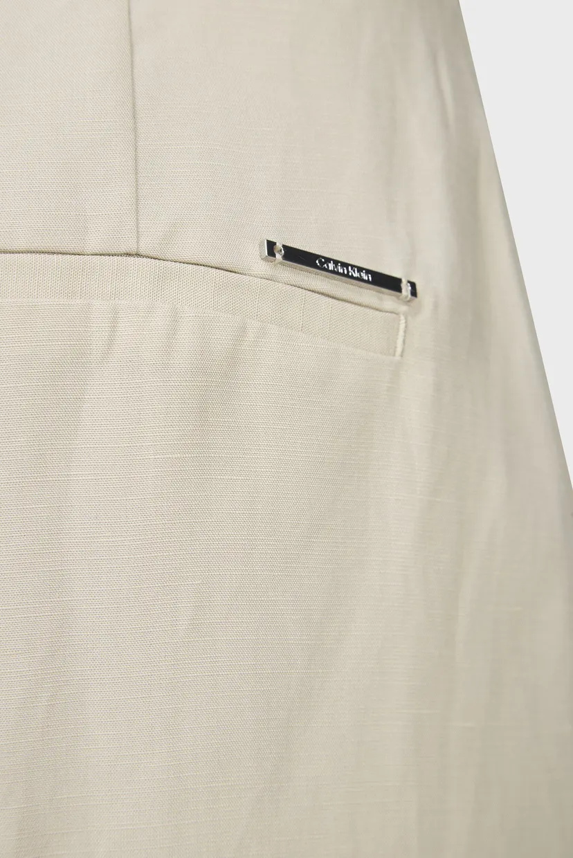 Штаны LINEN BLEND SLIM STRAIGHT PANT 3