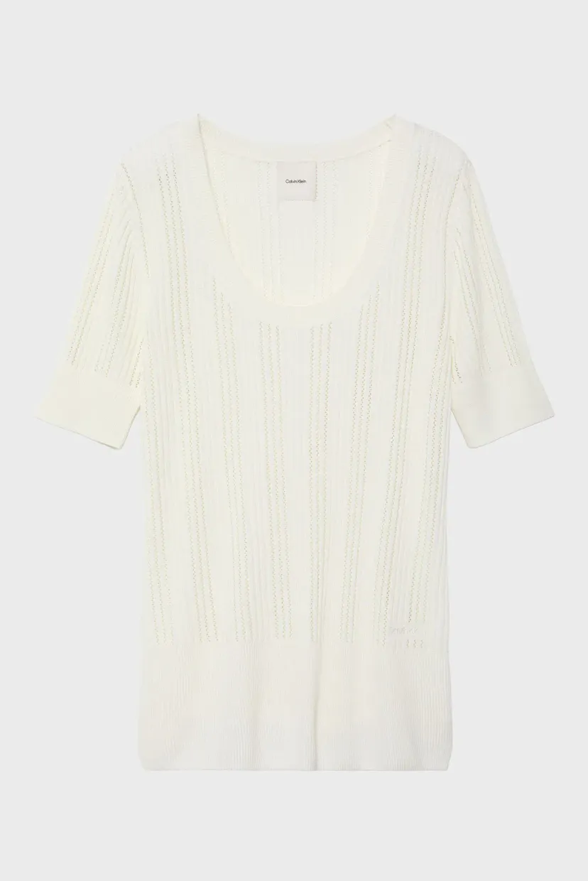 Свитер с короткими рукавами FINE GAUGE VISCOSE POINTELLE SS 5