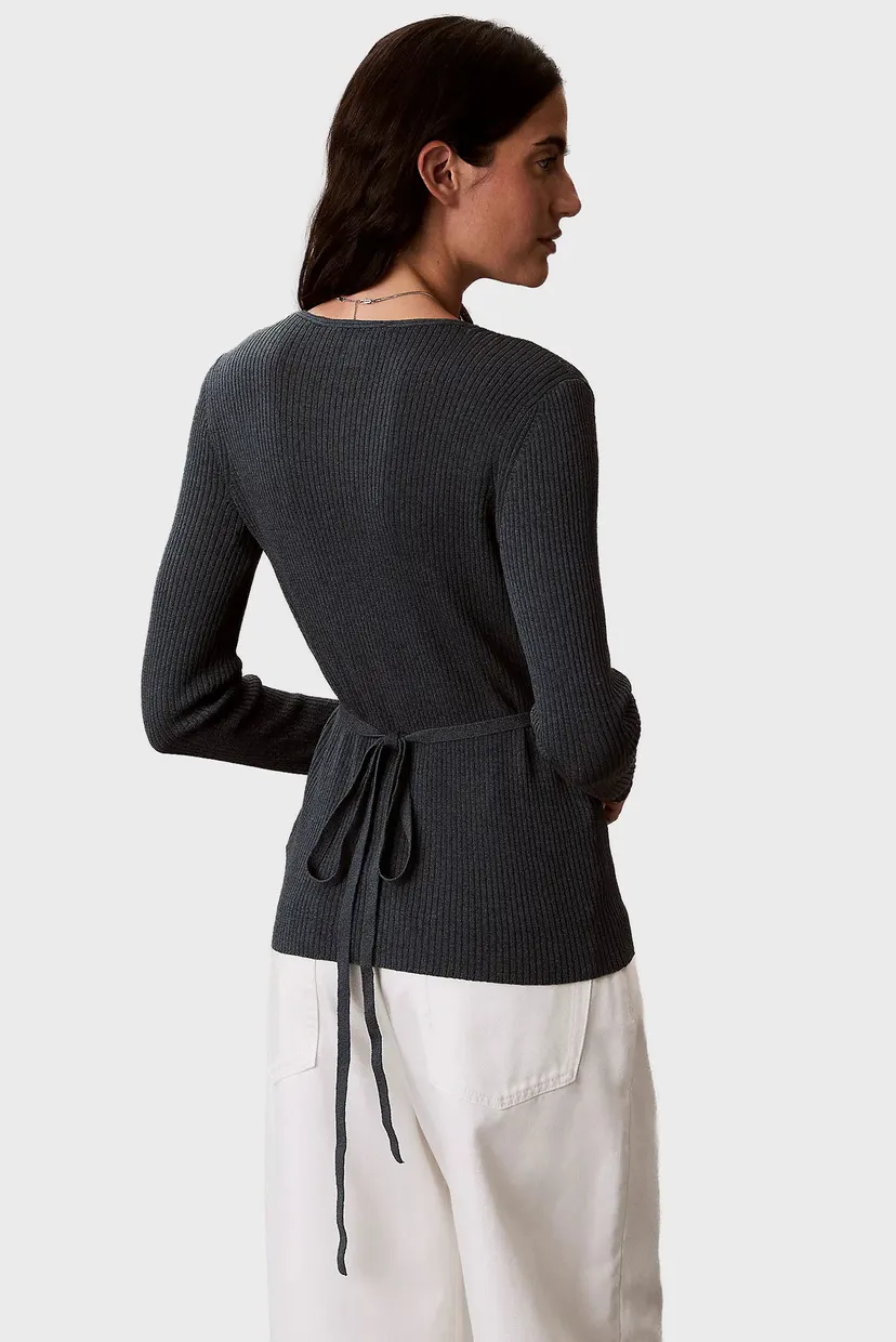 Свитер LINEN BLEND LS WRAP SWEATER 3