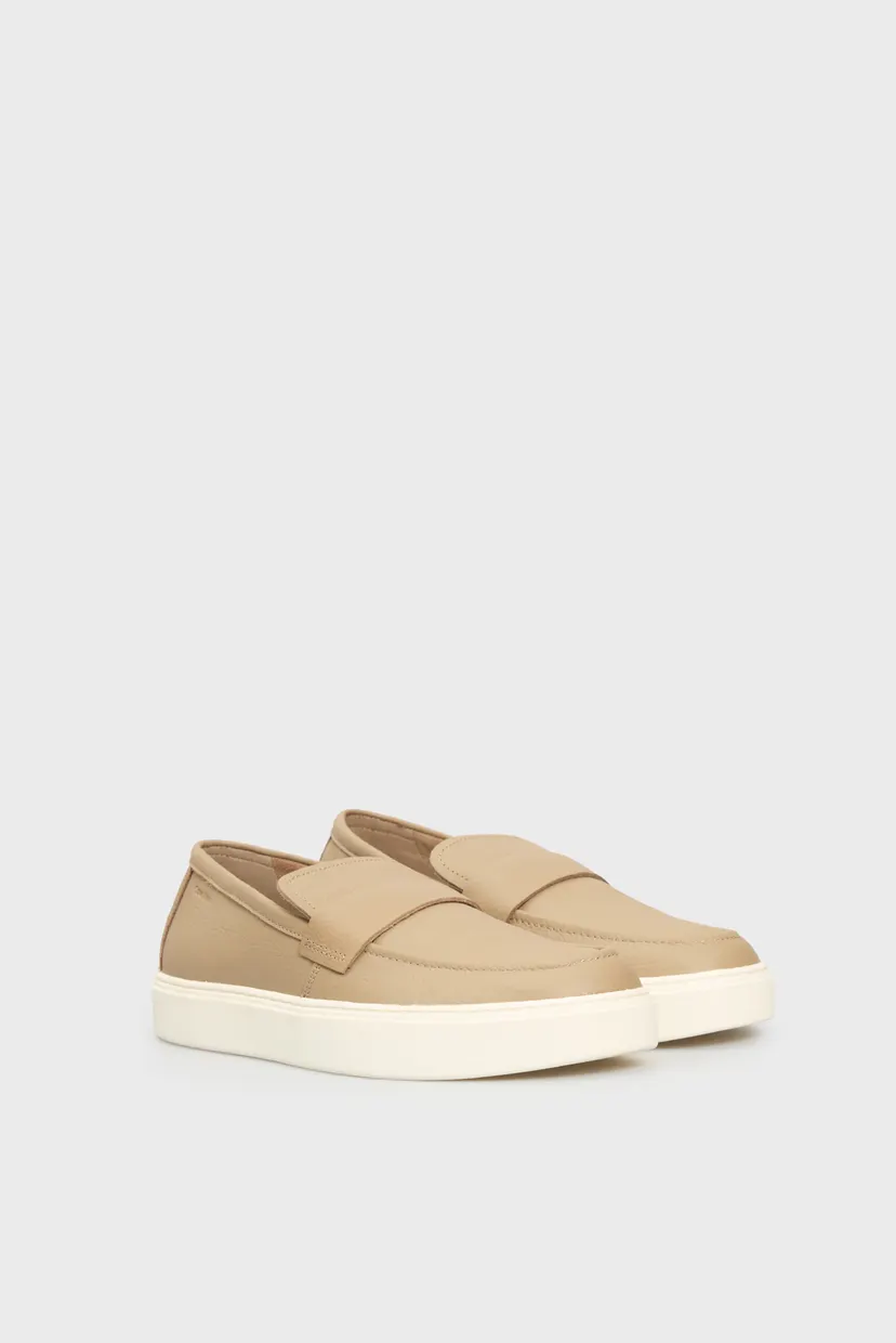 Мужские бежевые кожаные лоферы MOCCASIN LTH UNLINED 3