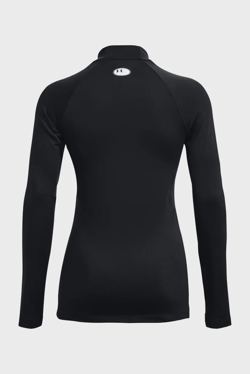 Женский черный лонгслив UA CG Authentics Mockneck-BLK 12