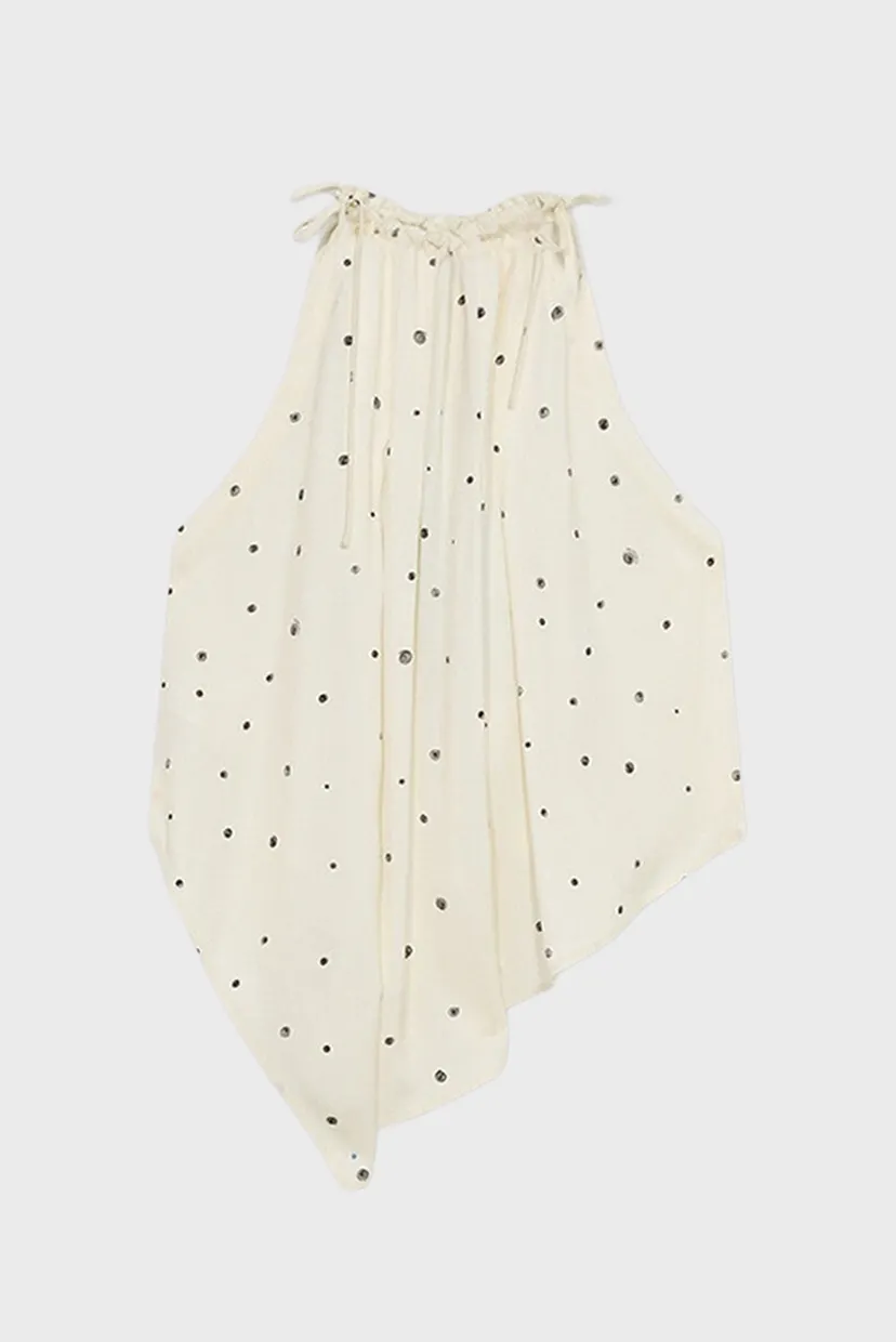 Рубашка WS309T08 GENTLE POIS TOP WITH SIDE TIES - VISCOSE TWILL 5