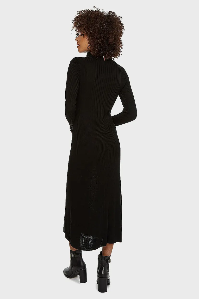 Көйлек LYOCELL SILK RIB ROLL-NK DRESS 8
