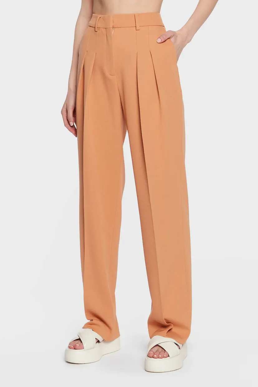 Брюки WOOL TWILL PLEATED STRAIGHT PANT 1
