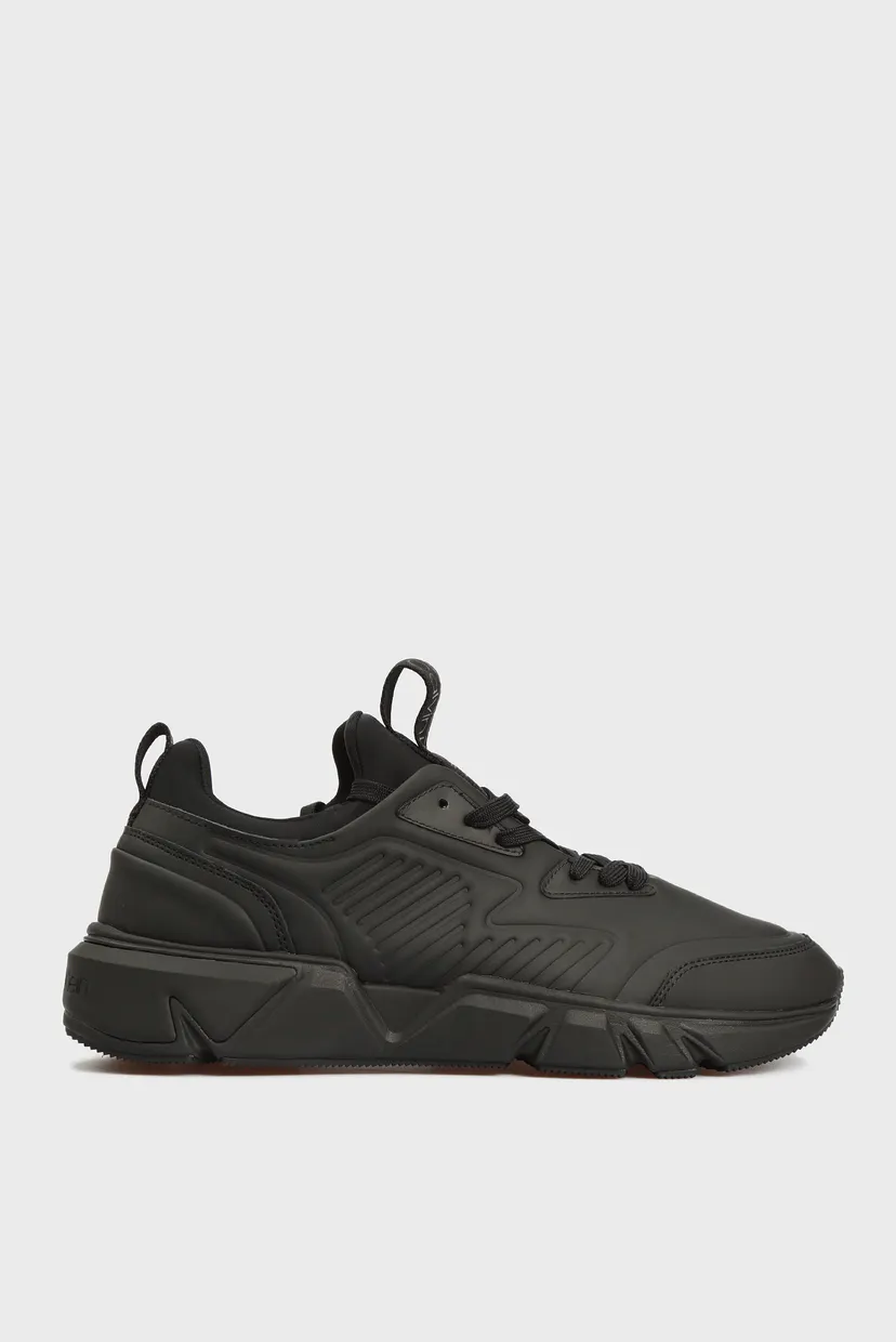 Мужские черные кожаные кроссовки LOW TOP LACE UP 7