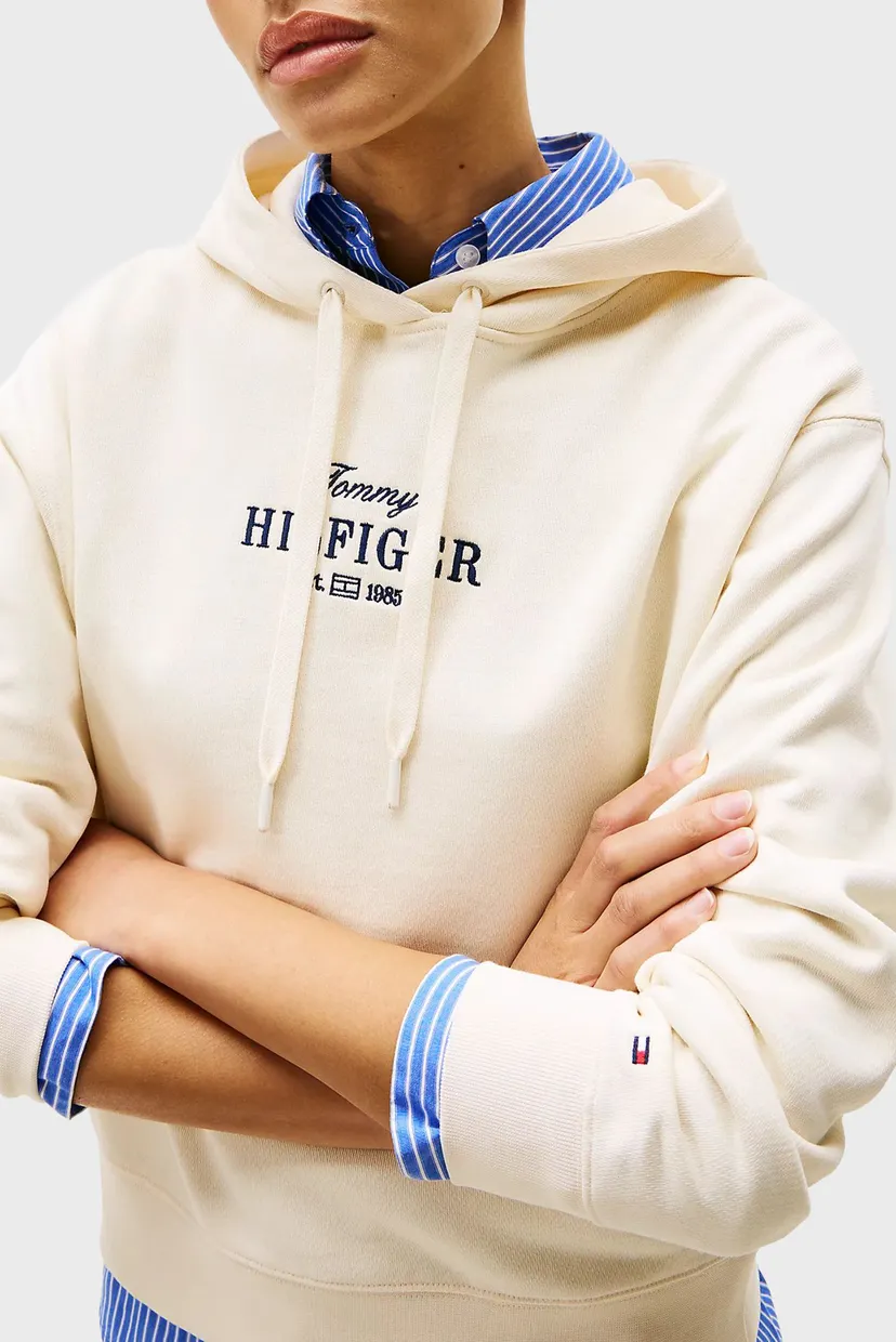 Женское белое худи REG HILFIGER 4