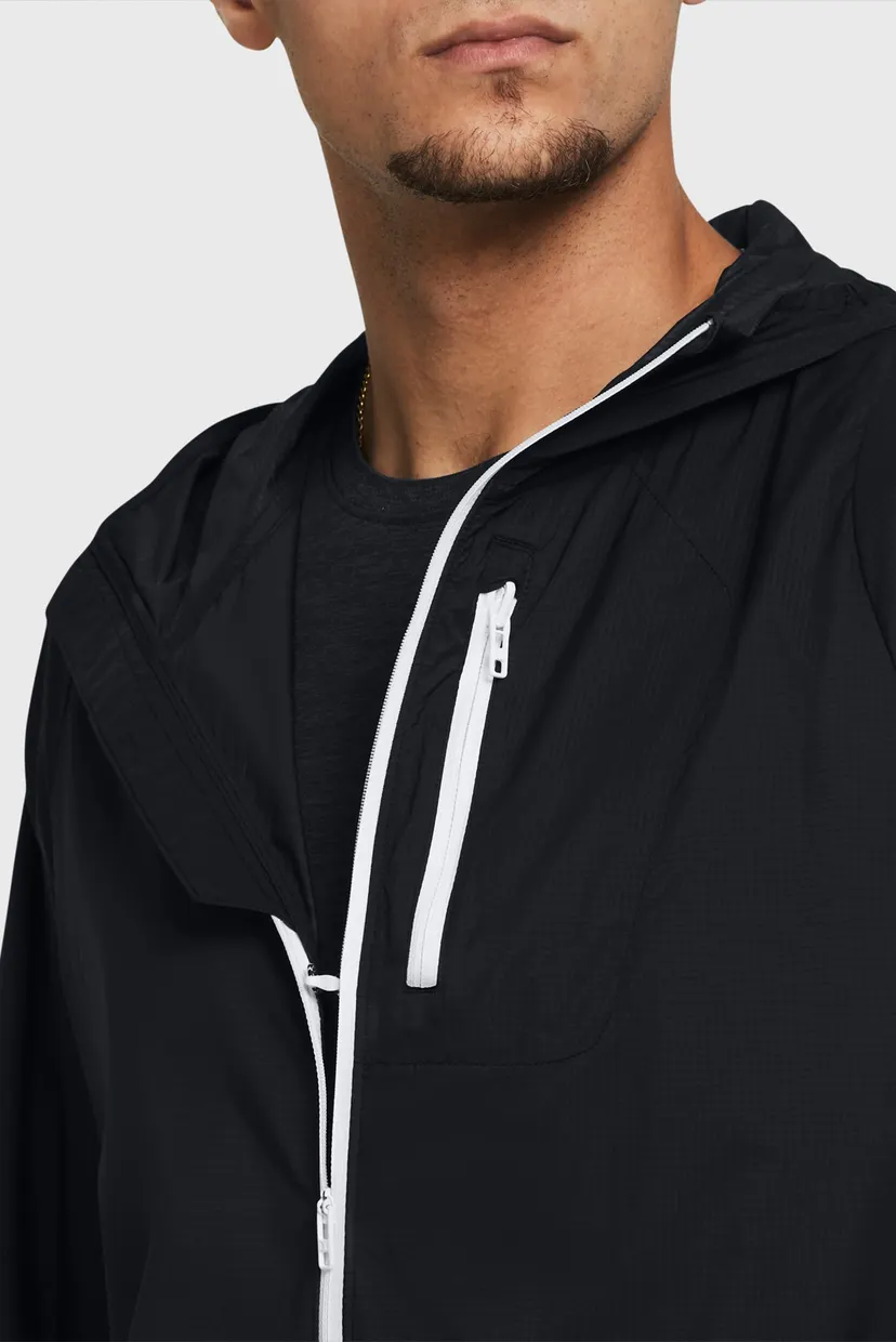 Мужская черная ветровка UA PHANTOM WINDBREAKER 3
