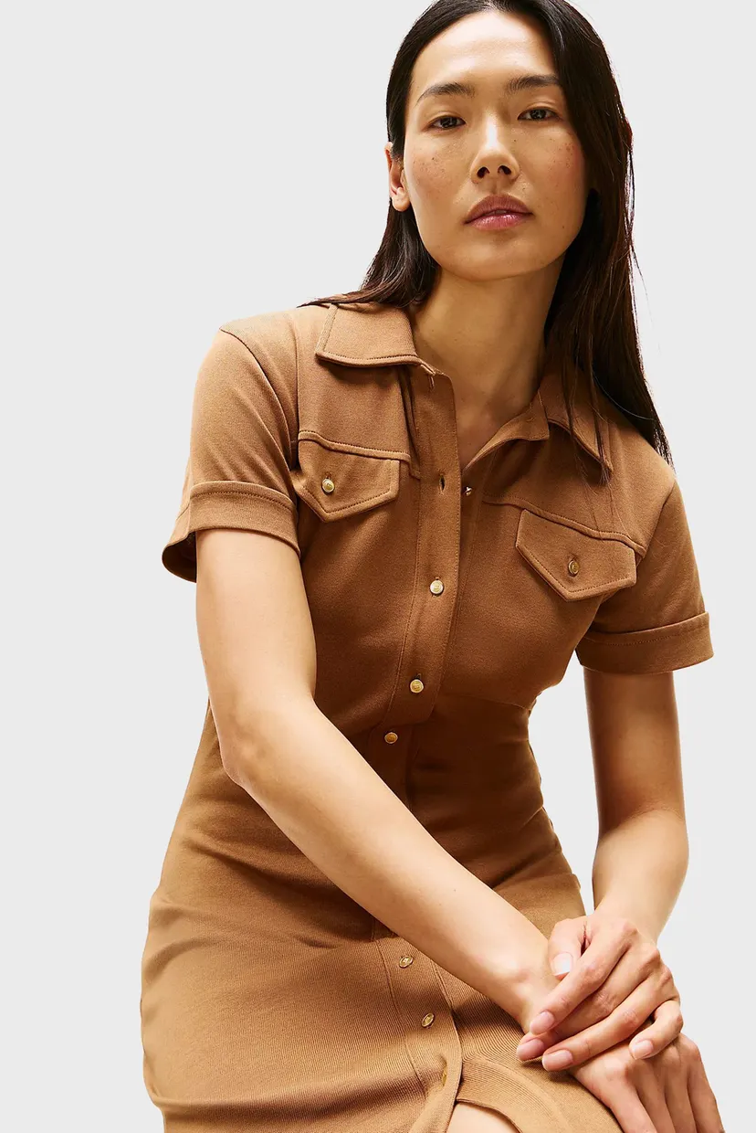 Платье/GOLD BUTTON MIDI SHIRT DRS 4