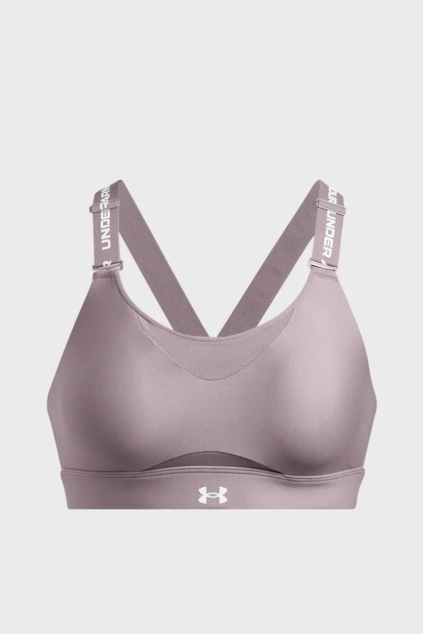 Женский серый топ UA Infinity High 2.0 Bra 7