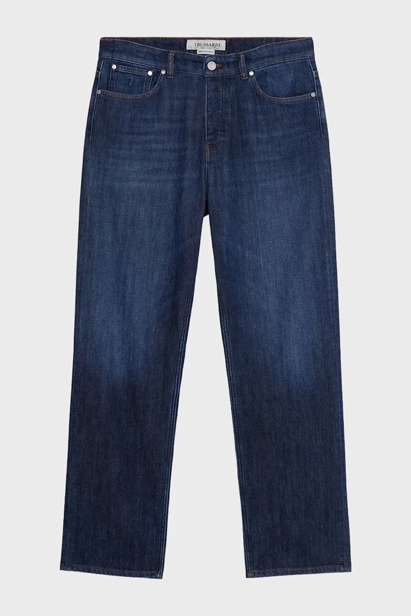 Джинсы MJ390D14 5 POCKET 390 STRAIGHT - BLUE DENIM SW + CHEMICAL 5