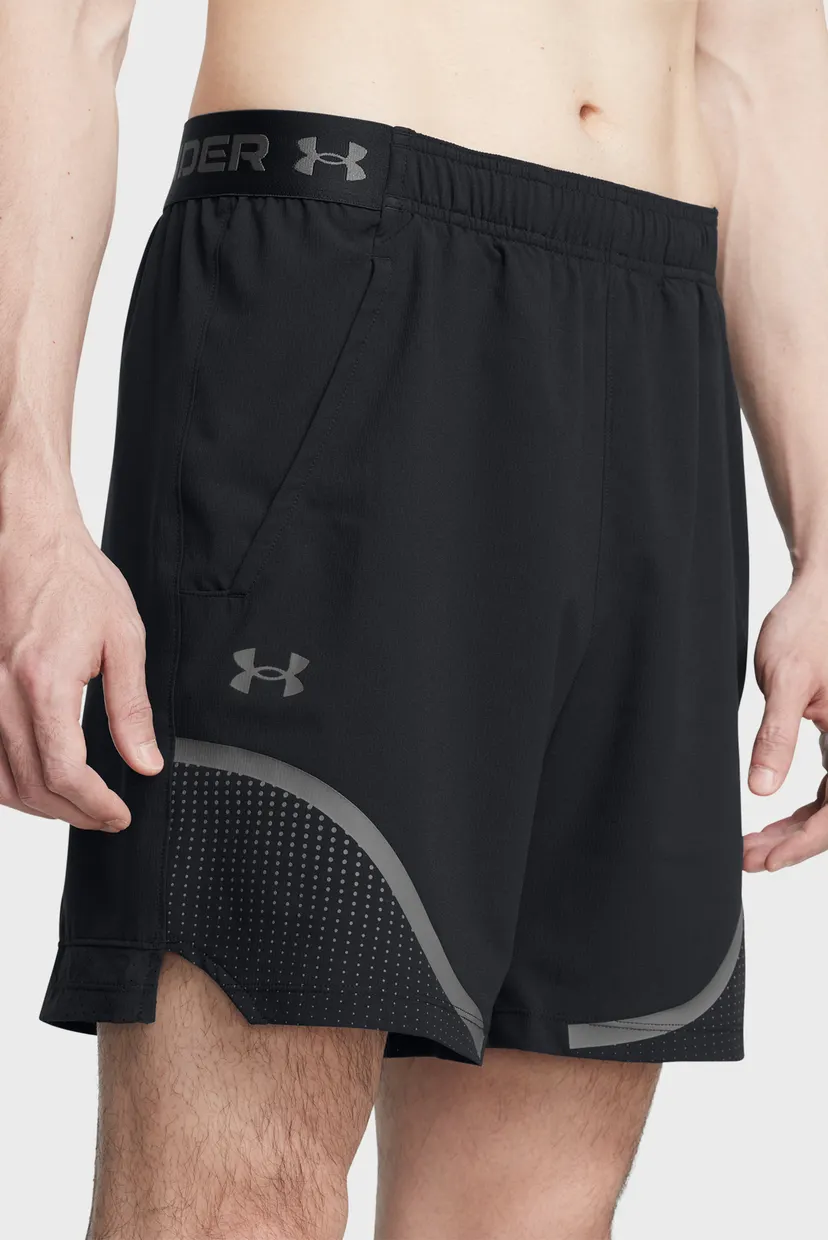Мужские черные шорты UA Vanish Woven 6in Grph Sts 4