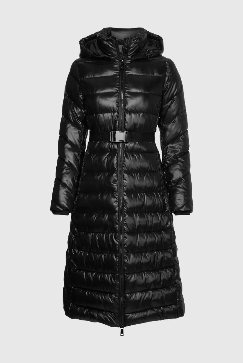 Женская черная куртка ESSENTIAL BELTED MAXI COAT 6