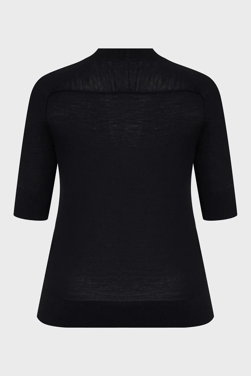 Женский черный шерстяной гольф EXTRA FINE WOOL 7