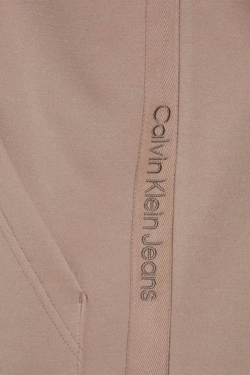 Мужское бежевое худи LOGO TAPE ZIP THROUGH 3