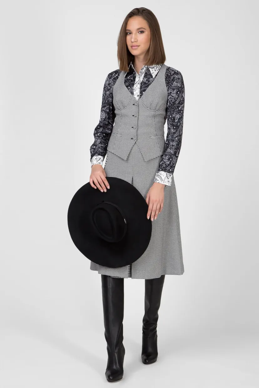 Женский жилет с узором ZENDAYA HOUNDSTOOTH 5
