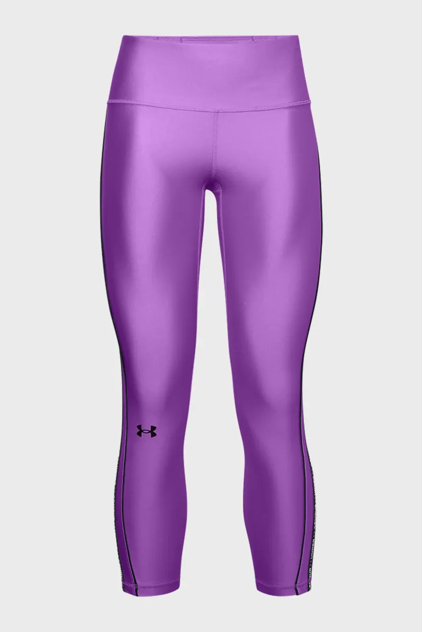 Женские сиреневые тайтсы UA HG Armour WMT Ankle Crop 3