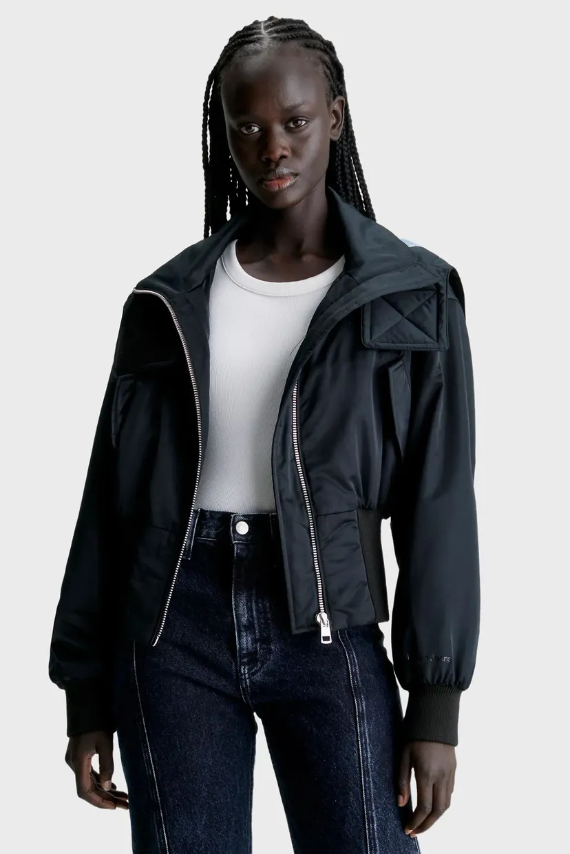 Черный бомбер 3-IN-1 HOODED BOMBER 8