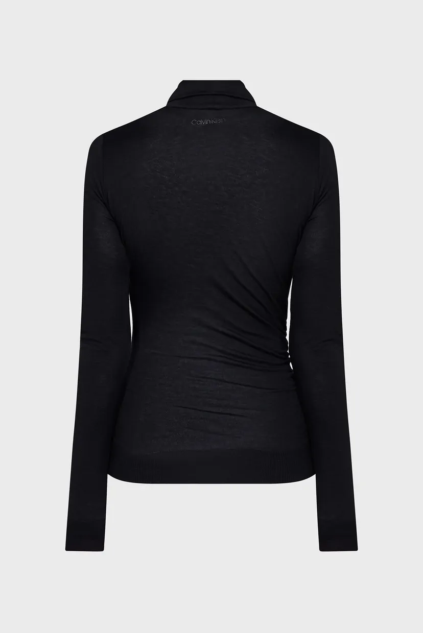 Женский черный гольф GATHERED WAIST LYOCELL LS TOP 5