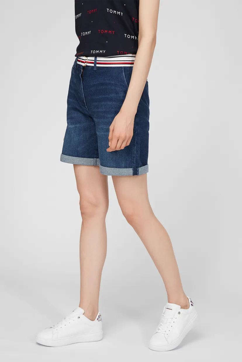 Женские синие джинсовые шорты SLIM RW TAM BERMUDA 8