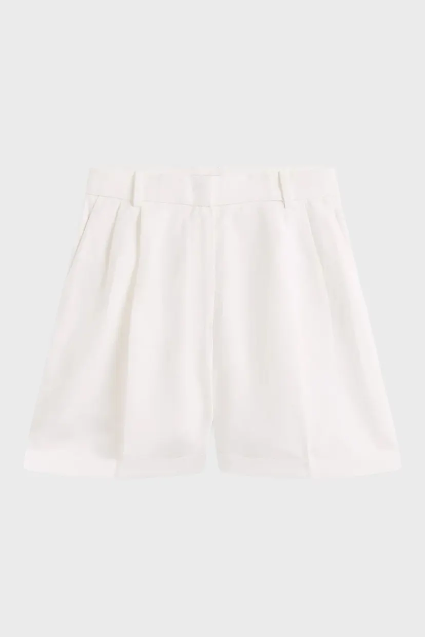 Женские белые шорты PLEATED 5