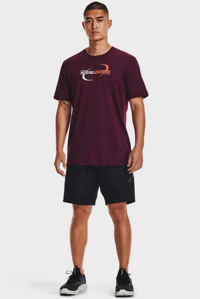 Мужская бордовая футболка UA SPORTSTYLE NOVELTY SS 8