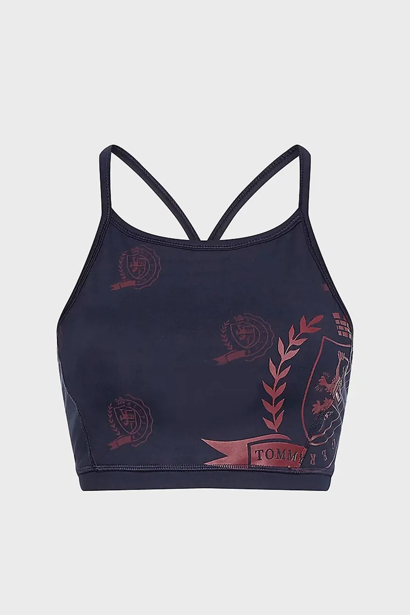 Женский темно-синий спортивный топ ICON AOP CREST BRA 9
